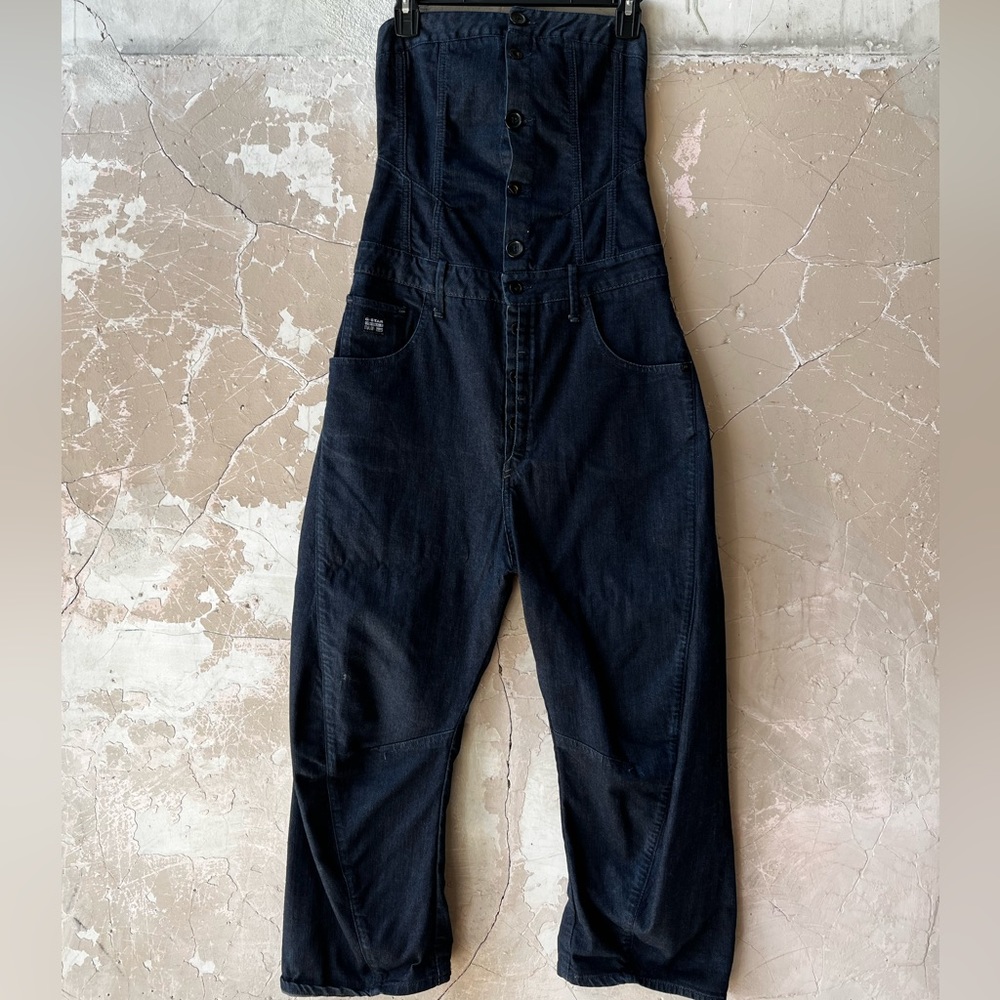 G-Star denim strapless jumpsuit